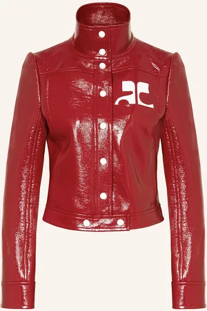 Courrèges Jacke In Lederoptik rot