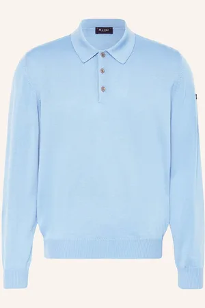 Maerz Strick-Poloshirt blau