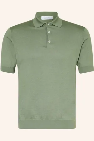 LARDINI Strick-Poloshirt gruen