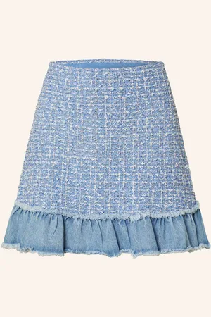 Liu Jo Bouclé-Rock Im Materialmix blau