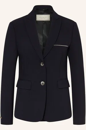 PESERICO SIGN Blazer Mit Schmuckperlen blau