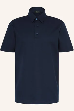 BRIONI Piqué-Poloshirt blau