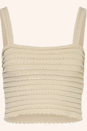Sandro Cropped-Stricktop Mit Schmucksteinen