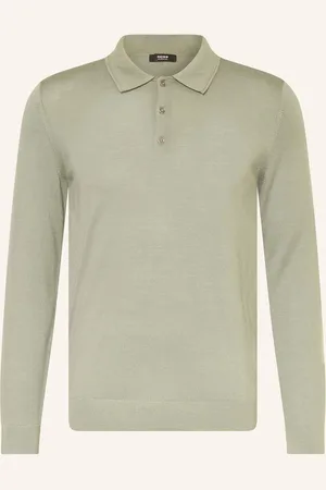 Reiss Strick-Poloshirt gruen