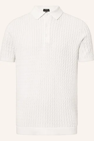 Strellson Strick-Poloshirt Kito weiss