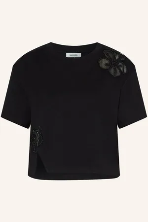 Sandro T-Shirt Mit Schmucksteinen