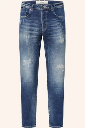 Goldgarn Denim Destroyed Jeans u2 Tapered Fit blau