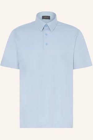 BRIONI Piqué-Poloshirt blau