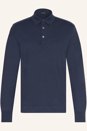 Ermenegildo Zegna Piqué-Poloshirt blau