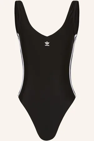 adidas Badeanzug Adicolor 3-Streifen schwarz