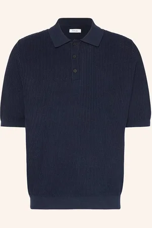 PAUL Strick-Poloshirt blau