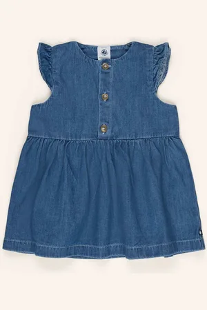 Petit Bateau Kleid In Jeansoptik Mit Volants