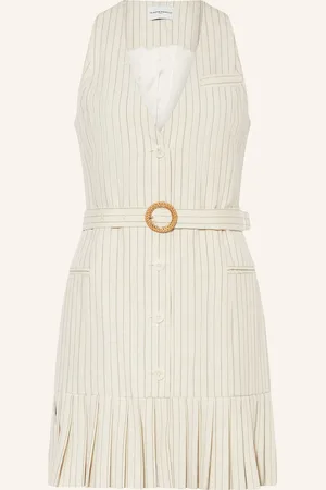 Claudie Pierlot Etuikleid Rillarayures beige