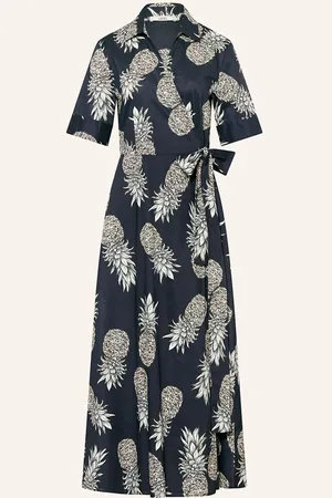0039 Italy Wickelkleid Svenja blau