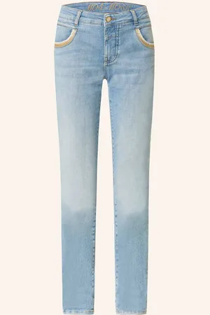 Mos Mosh Straight Jeans Mmnaomi Mit Paillettenbesatz blau