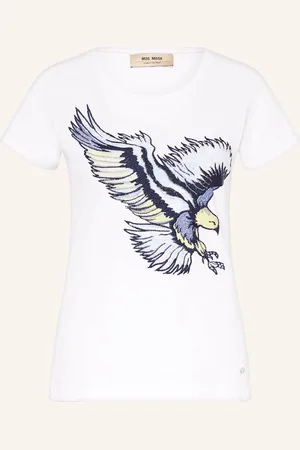 Mos Mosh T-Shirt Mmrem Mit Pailletten Und Schmucksteinen weiss