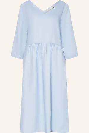 lilienfels Leinenkleid Mit 3/4-Arm blau
