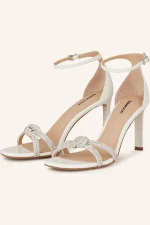 Lola Cruz Sandaletten June Mit Schmucksteinen weiss