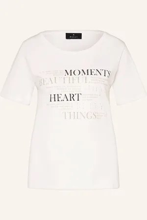 monari T-Shirt Mit Schmucksteinen weiss