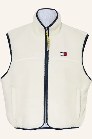 Tommy Hilfiger Teddyfell-Weste Zum Wenden weiss