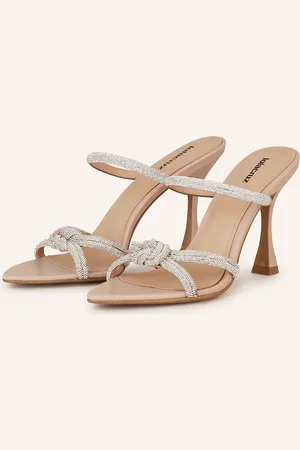 Lola Cruz Mules Alice Mit Schmucksteinen beige