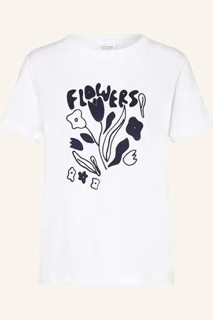 Comma, T-Shirt weiss