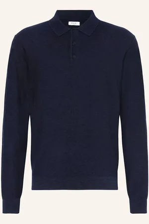 PAUL Strick-Poloshirt blau