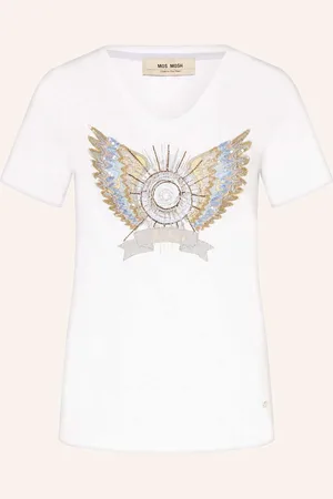 Mos Mosh T-Shirt Mmgethi Mit Pailletten weiss