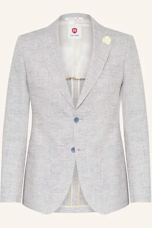 Club of Gents Anzugsakko Peterson Slim Fit Mit Leinen blau