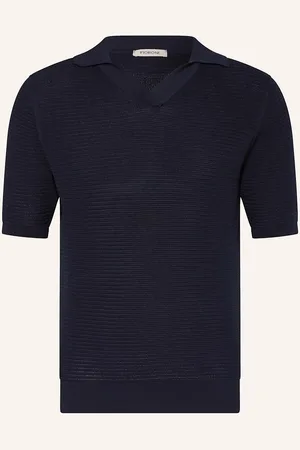 Fioroni Strick-Poloshirt blau
