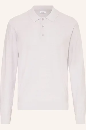 PAUL Strick-Poloshirt grau