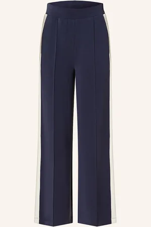 Rich & Royal Marlenehose Mit Galonstreifen blau