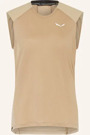 Salewa Tanktop Puez Alpine Merino Hybrid Mit Merinowolle beige