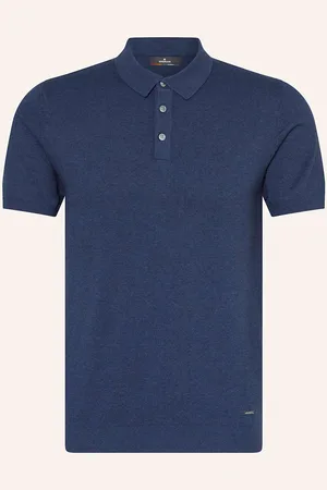 Ragman Strick-Poloshirt blau
