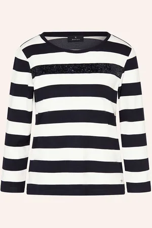 monari Longsleeve Mit Pailletten blau