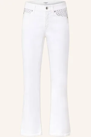 Cambio Flared Jeans Paris Mit Schmucksteinen schwarz