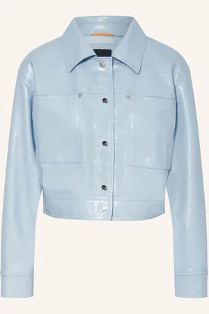 HUGO BOSS Jacke Jelt In Lederoptik blau