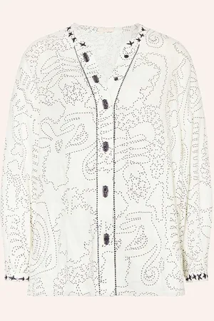 IVI Blusenshirt Aus Leinen weiss