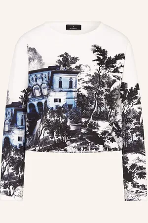 monari Longsleeve Mit Schmucksteinen weiss
