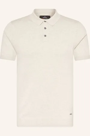 Ragman Strick-Poloshirt weiss