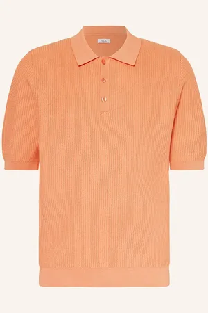 PAUL Strick-Poloshirt orange