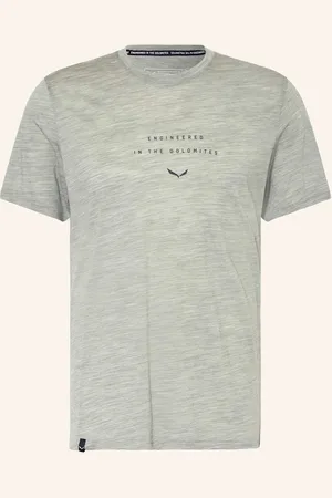 Salewa T-Shirt Eagle Eitd Aus Merinowolle grau