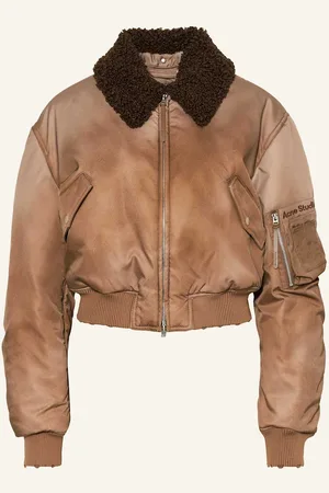 Acne Studios Blouson Mit Teddyfell beige