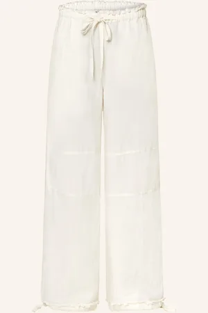 Acne Studios Marlenehose Mit Leinen weiss