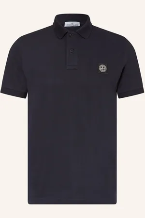 Stone Island Piqué-Poloshirt Slim Fit blau