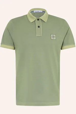 Stone Island Piqué-Poloshirt Slim Fit gruen