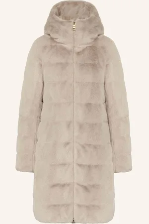 HERNO Daunenmantel Aus Kunstfell beige