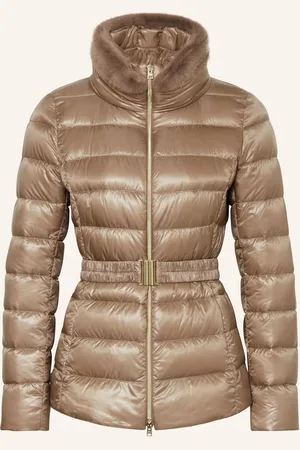 HERNO Daunenjacke Claudia Mit Abnehmbarem Kunstpelz beige