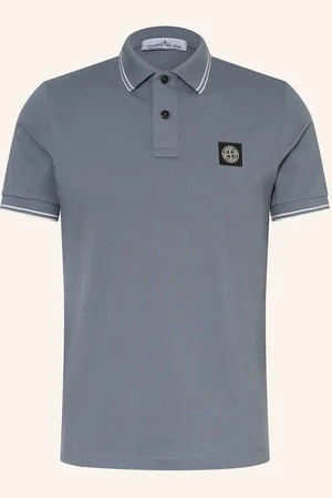 Stone Island Piqué-Poloshirt Slim Fit blau