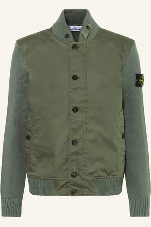 Stone Island Blouson Im Materialmix gruen